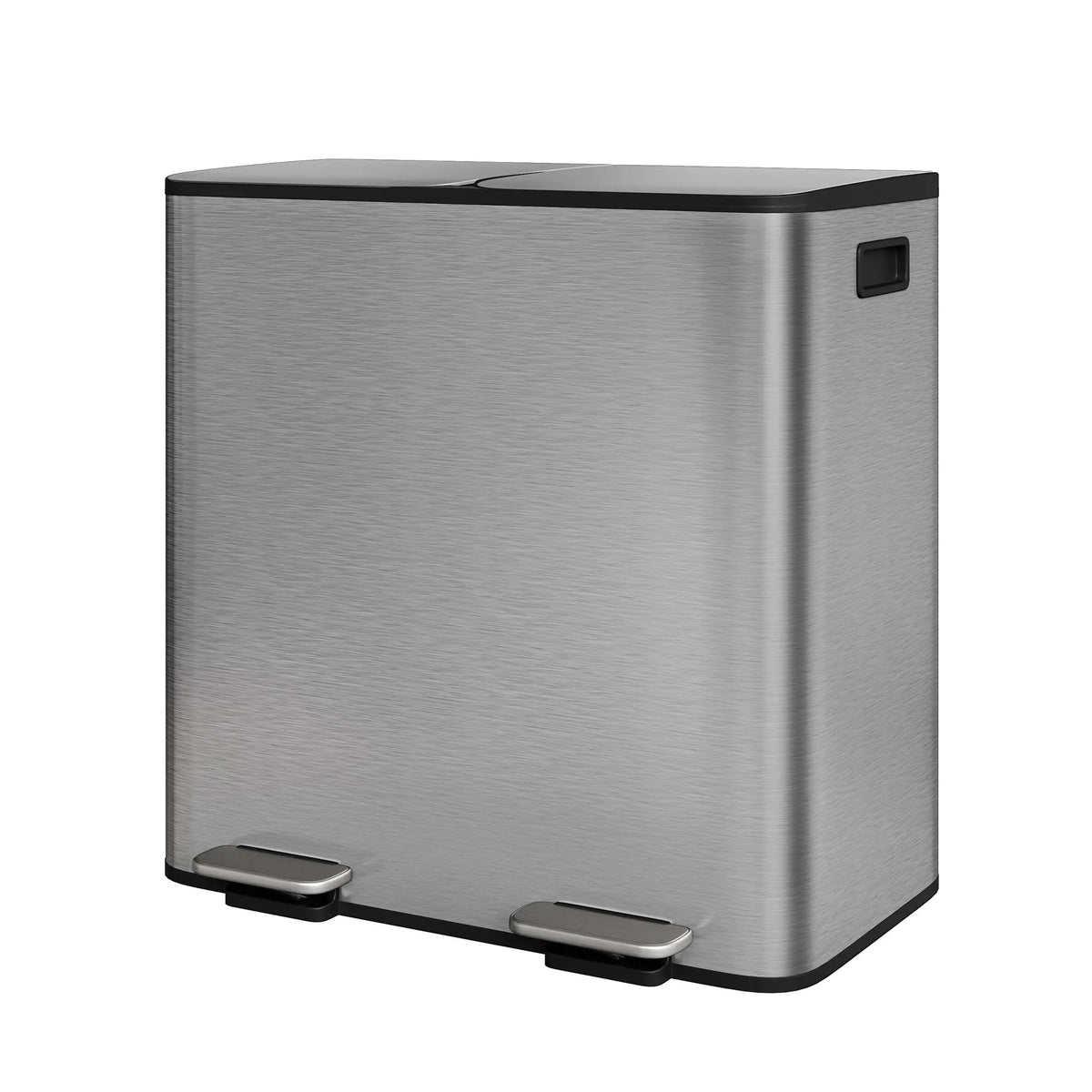 GARVEE Stainless Steel Dual-Compartment Pedal-Operated Kitchen Trash Can ,30L/40L 2 Removable Buckets for Waste Separation & Recycling - Soft-Close Lids- Ideal for Home Use under Kitchen Counter Bins Sohochic